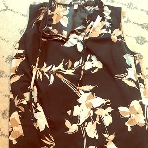 Merona ruffle neck sleeveless blouse